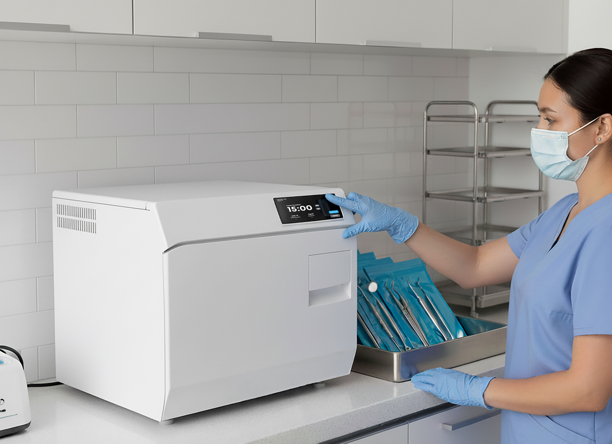 Sterilizer, door closed